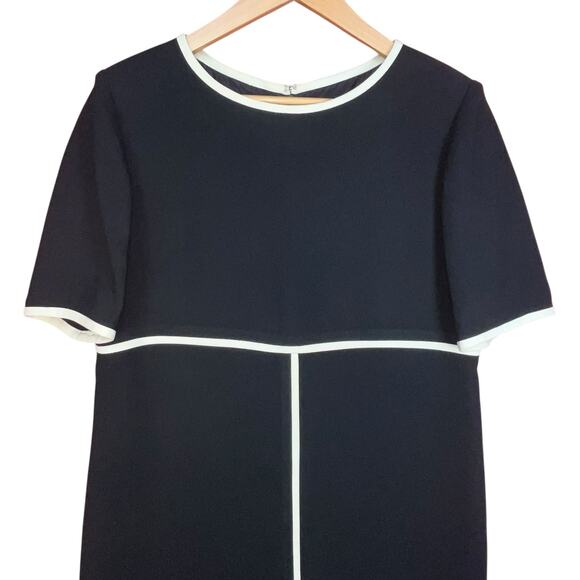 Liz Claiborne Vintage Women’s‎ Black Pleated Above Knee Chic Shift Dress 10 - Picture 3 of 7